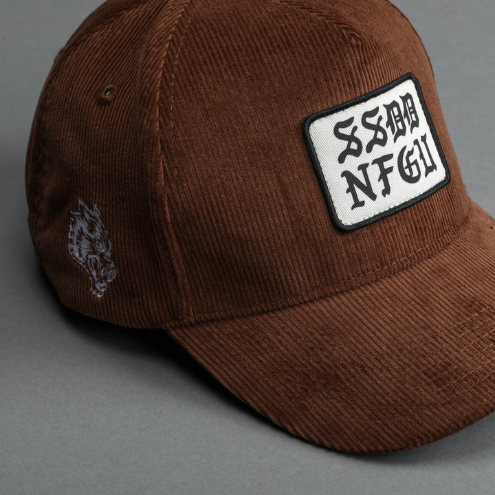 SSDD Corduroy 5 Panel Hat in Norse Brown