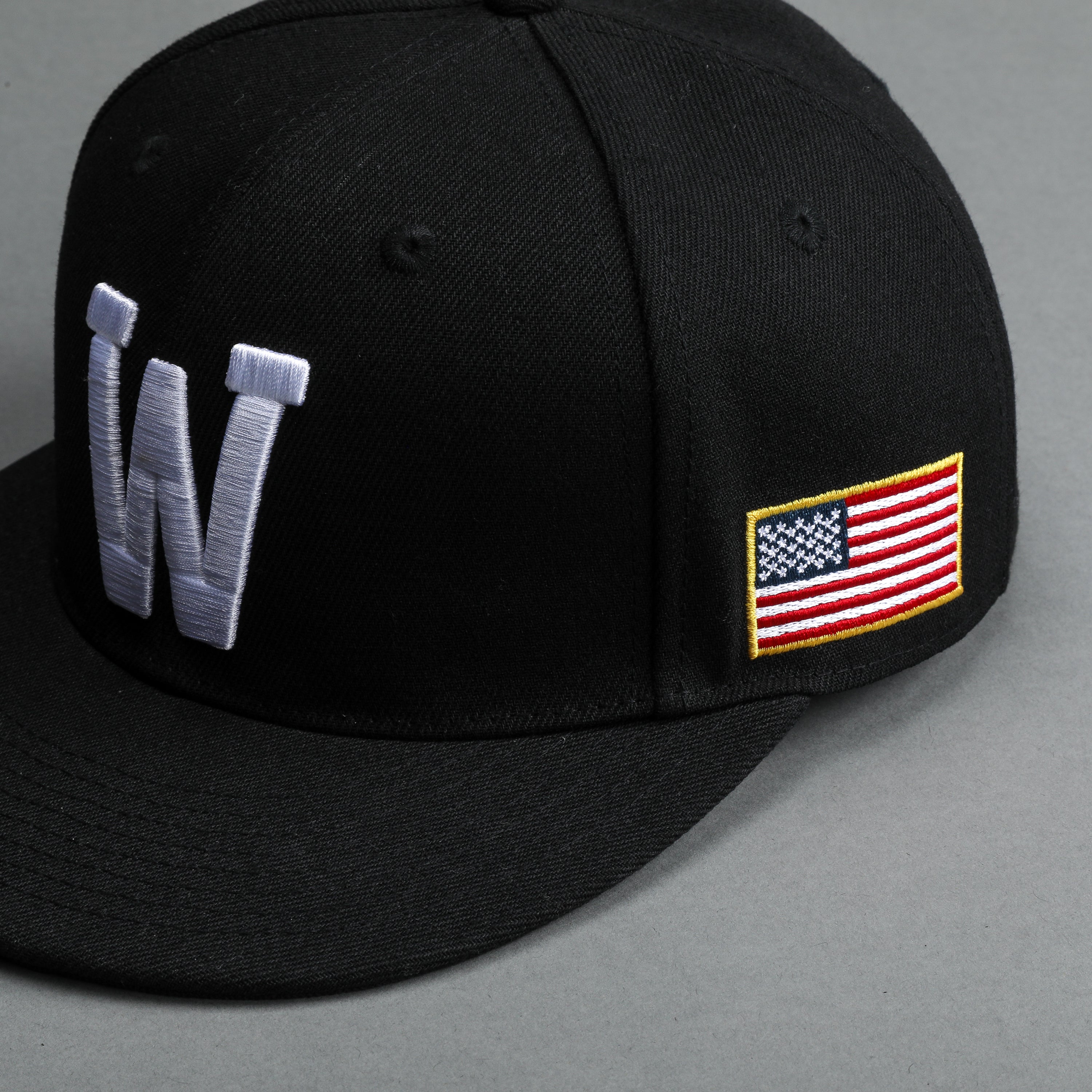 "W" Loyalty Fitted Hat in Black