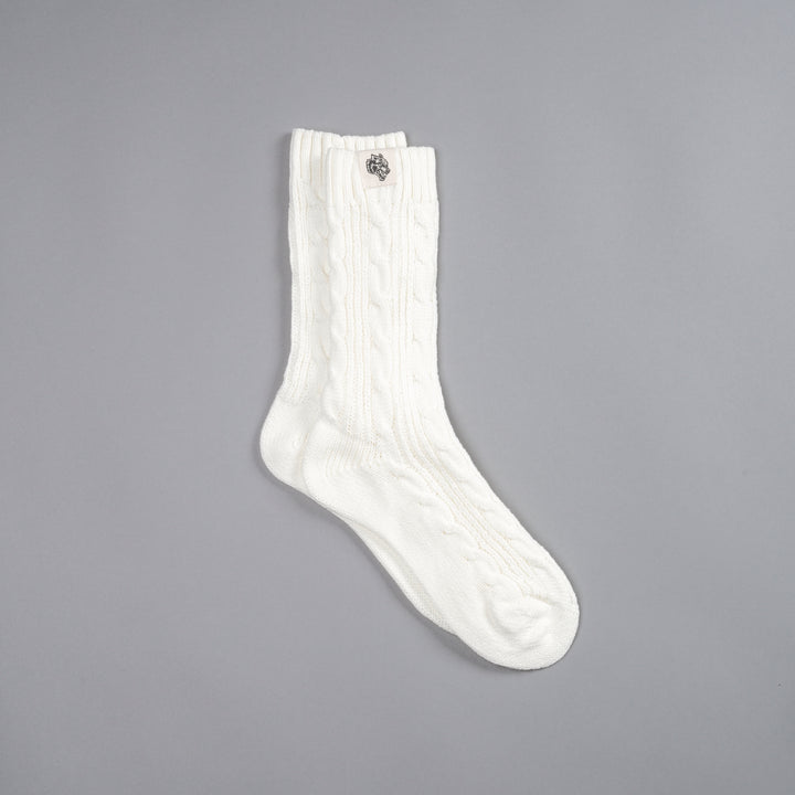 Wolf Patch Evey Socks in Cream