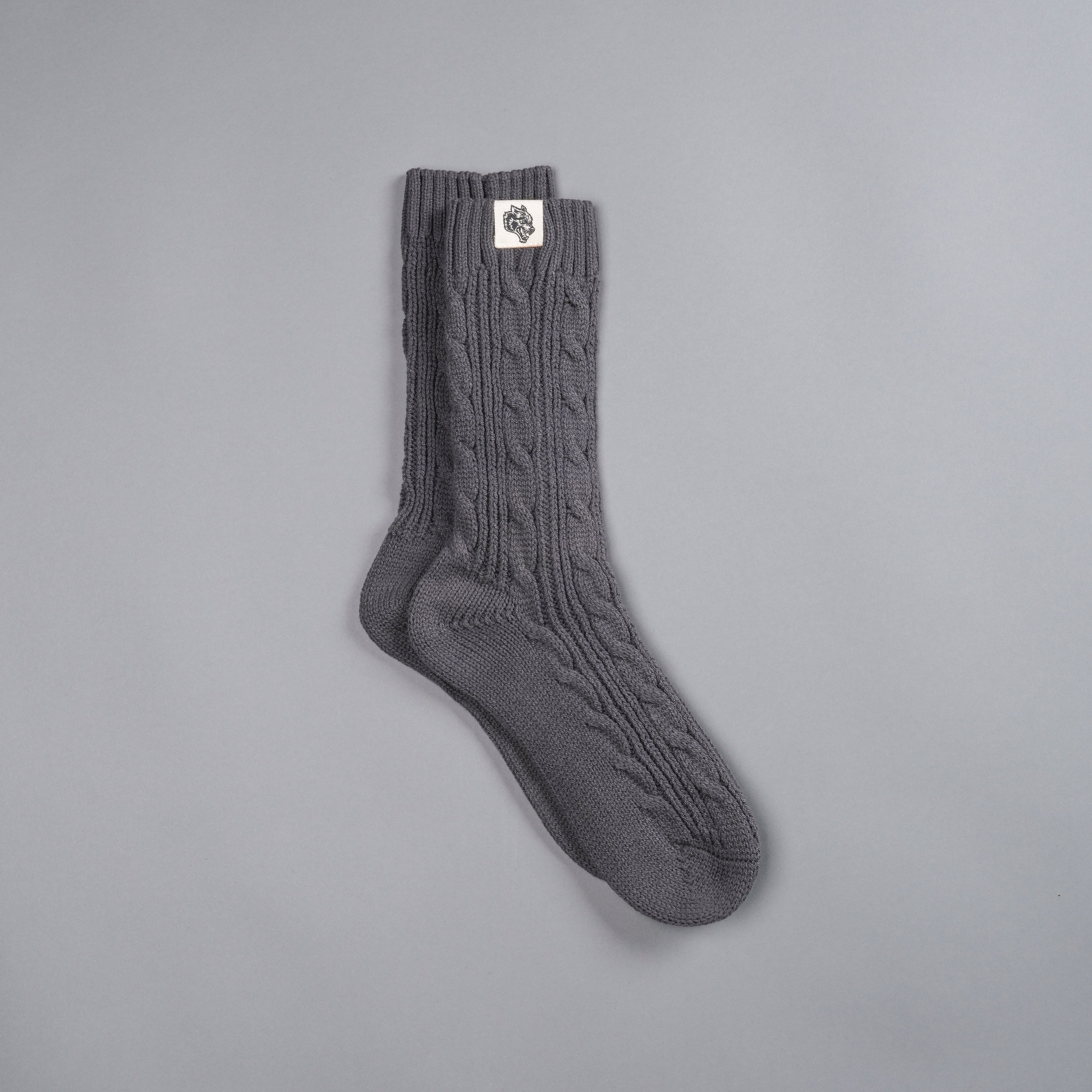 Wolf Patch Evey Socks in Wolf Gray