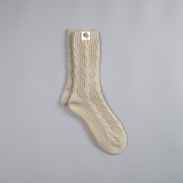 Wolf Patch Evey Socks in Taupe