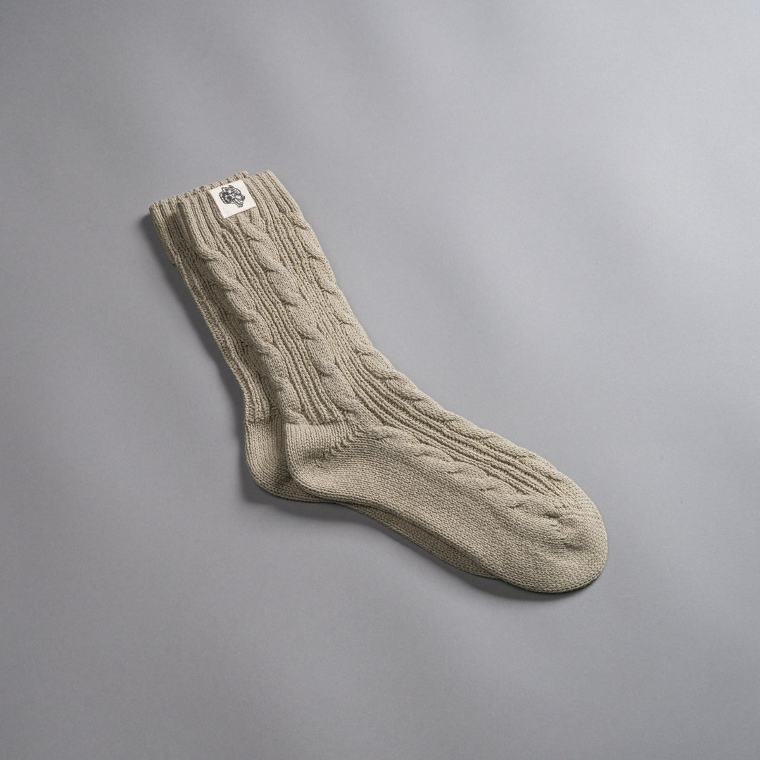 Wolf Patch Evey Socks in Taupe