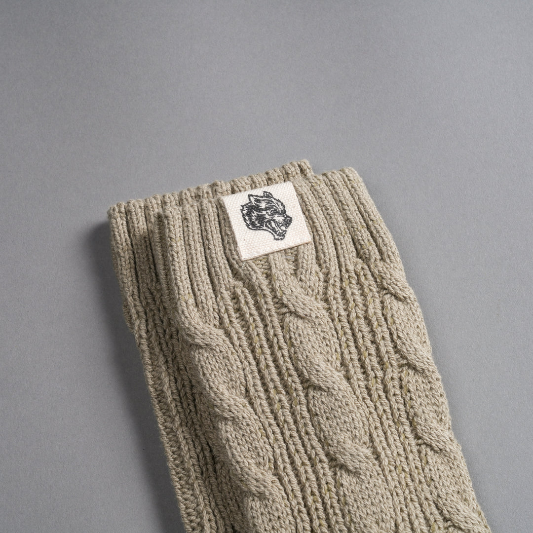 Wolf Patch Evey Socks in Taupe