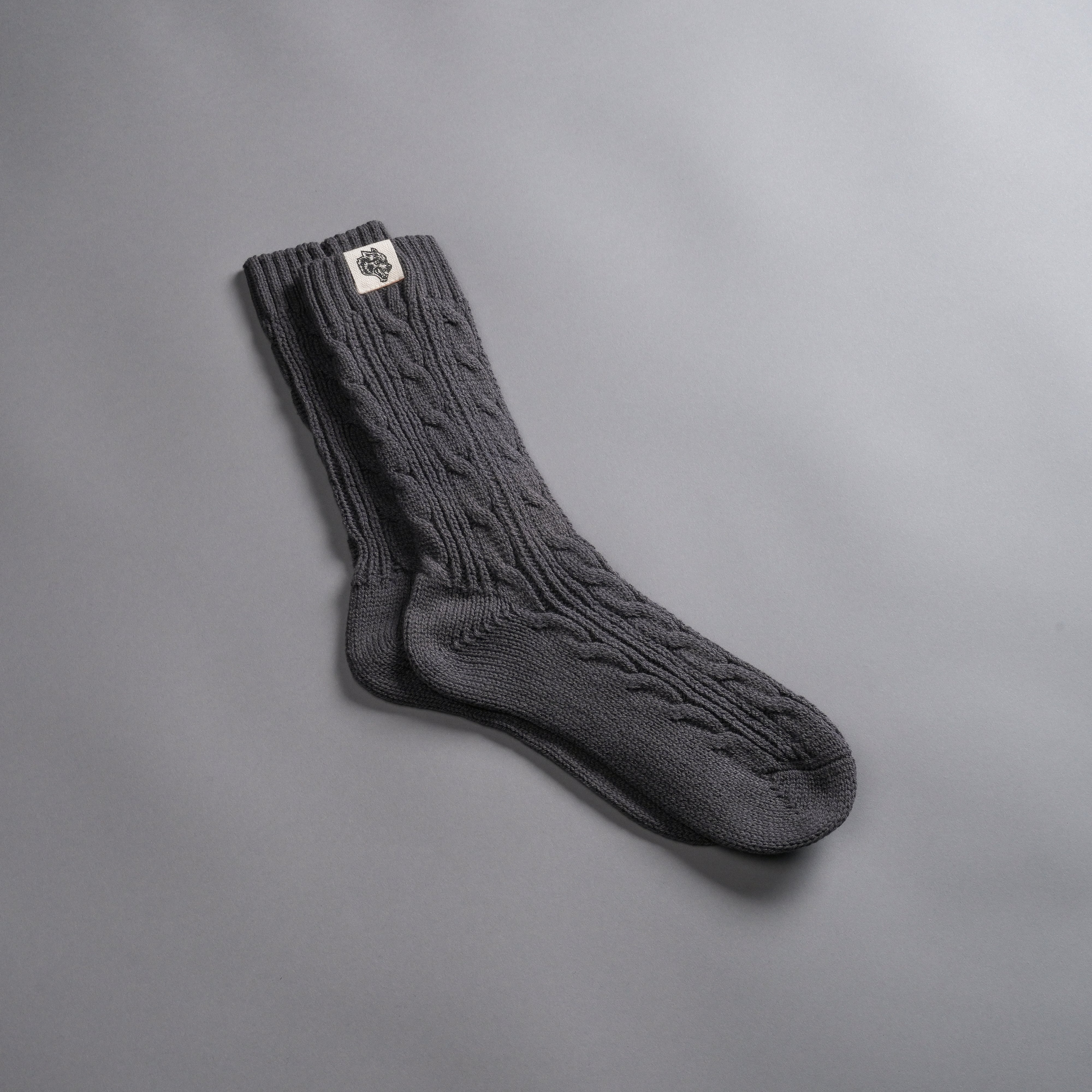 Wolf Patch Evey Socks in Wolf Gray