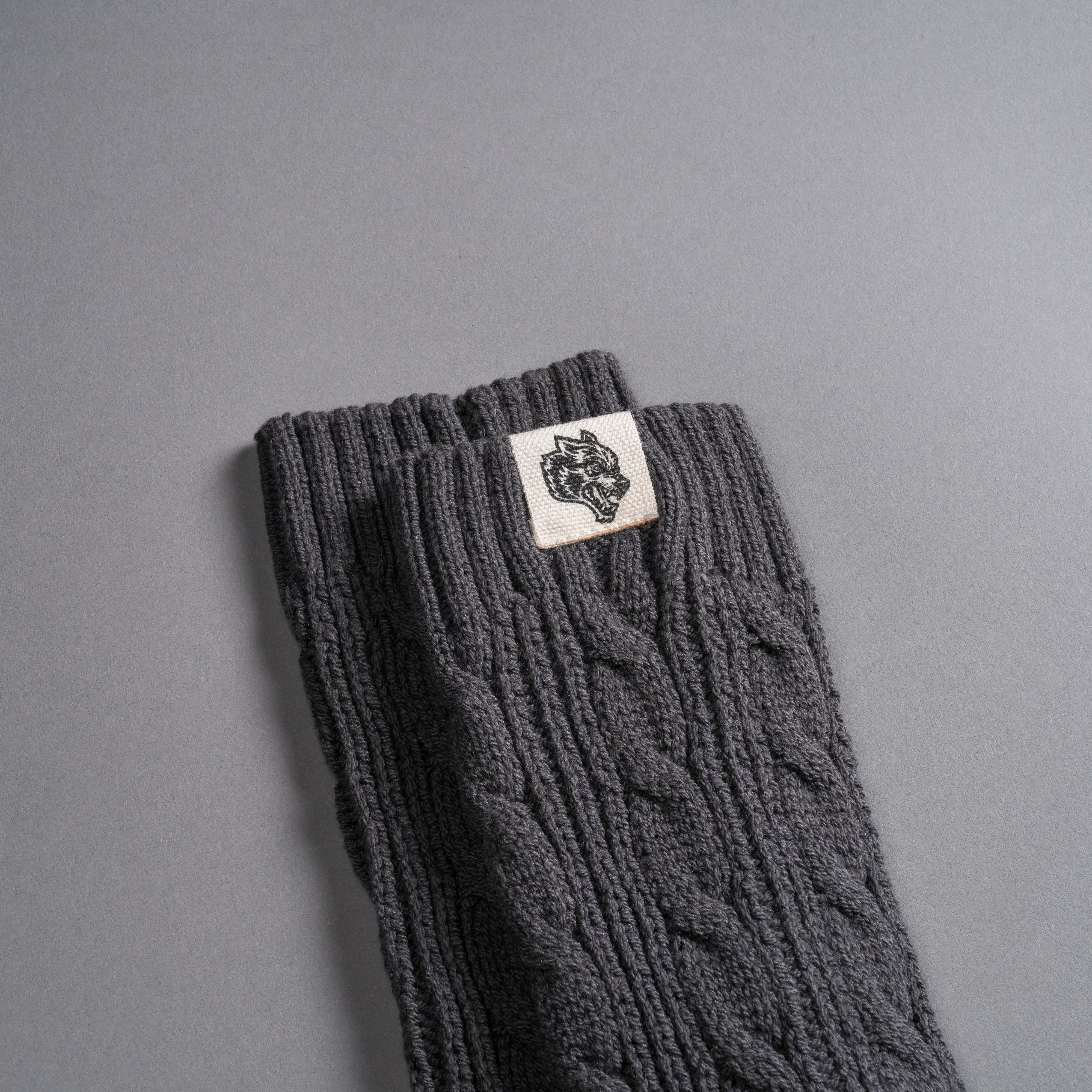 Wolf Patch Evey Socks in Wolf Gray