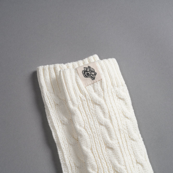 Wolf Patch Evey Socks in Cream