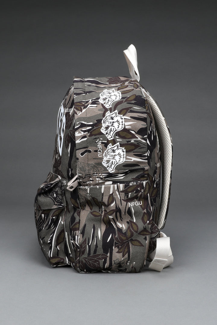 Wolves Everyday Backpack in Darc Coffee Norse Camo