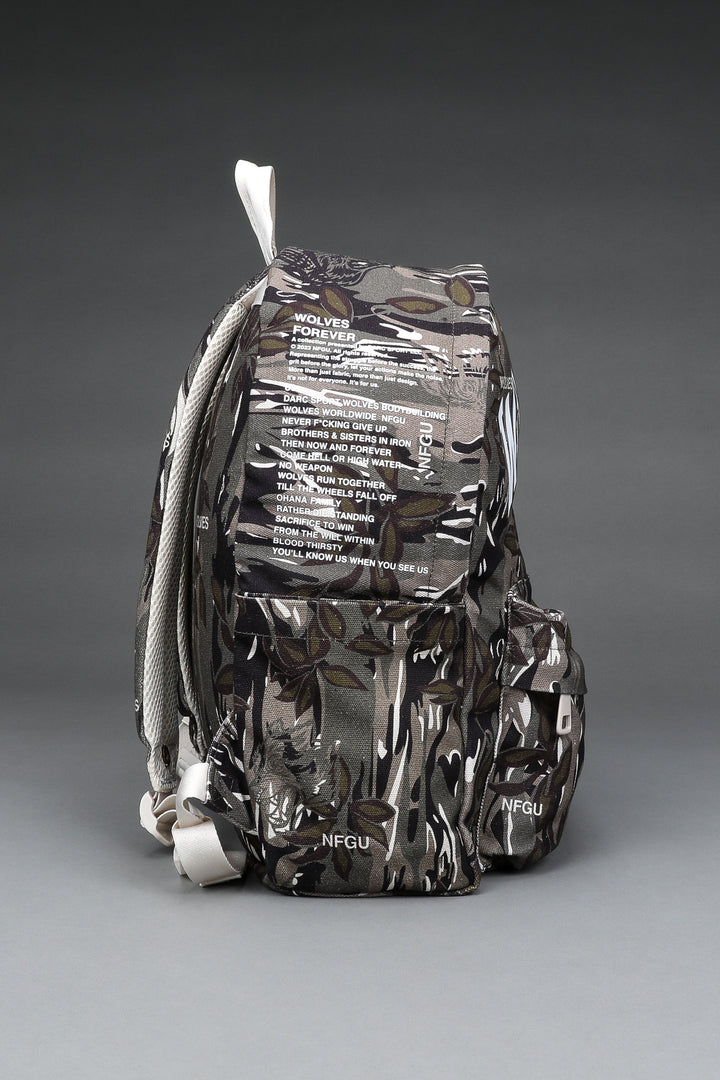 Wolves Everyday Backpack in Darc Coffee Norse Camo