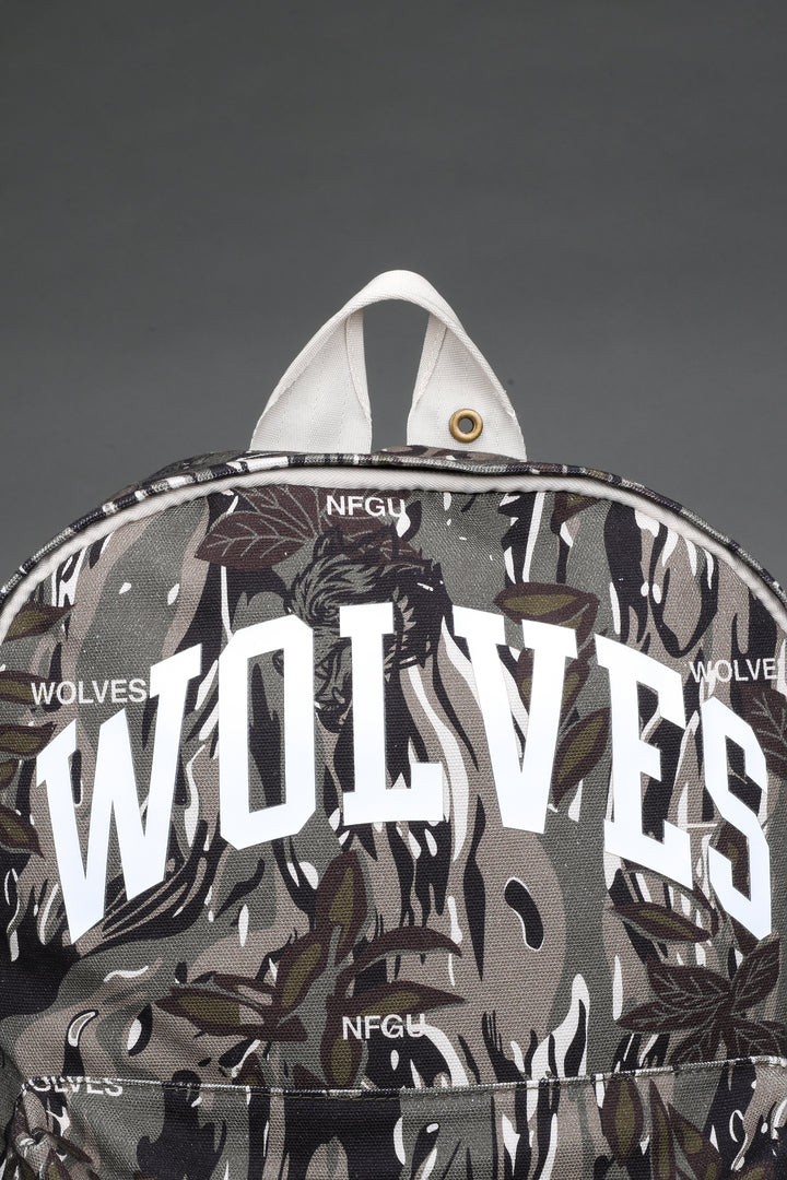Wolves Everyday Backpack in Darc Coffee Norse Camo