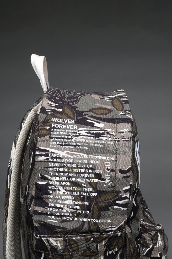 Wolves Everyday Backpack in Darc Coffee Norse Camo