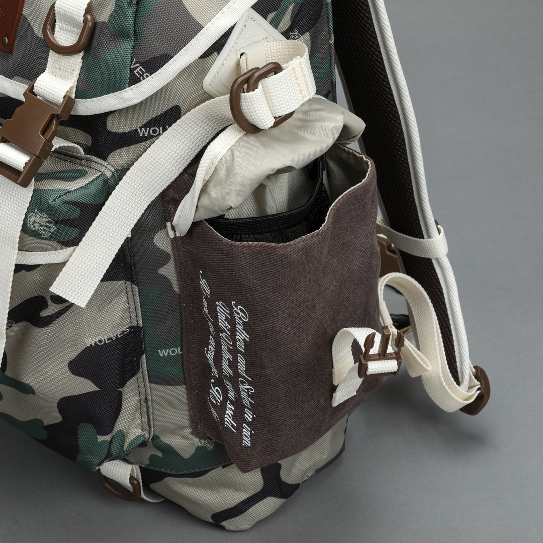 Wolves Club Traveler Backpack in Wolf Woodland Camo