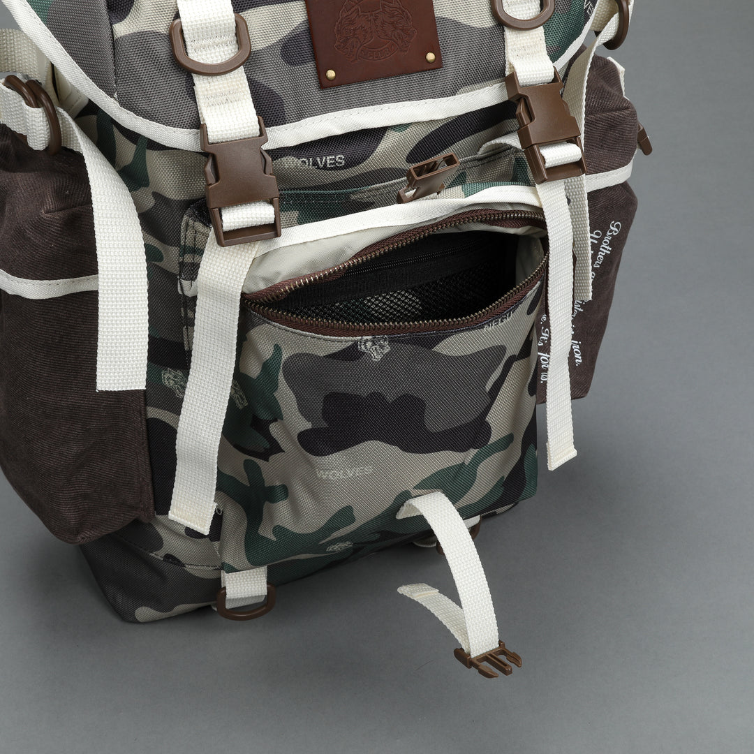 Wolves Club Traveler Backpack in Wolf Woodland Camo