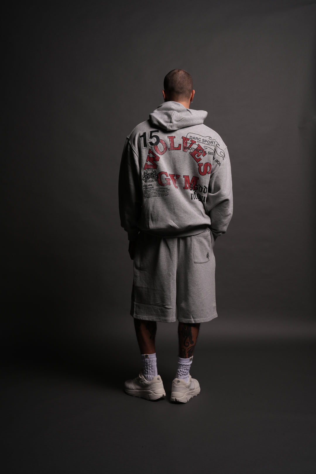 Wolves Gym V2 "Pierce" Hoodie in Light Athletic Gray
