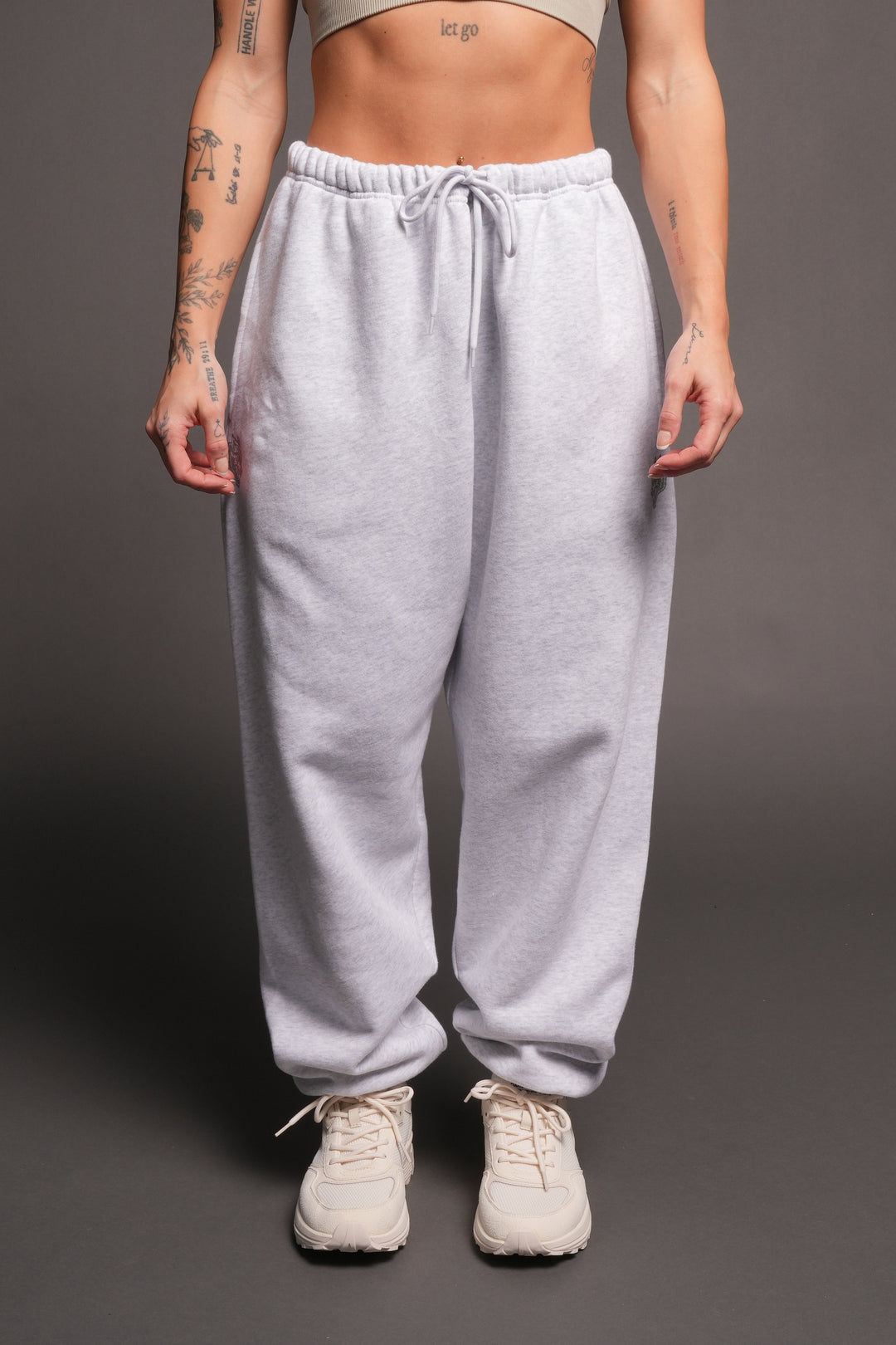Dual Lightweight Lounger Sweat Pants In Super Light Athletic Gray