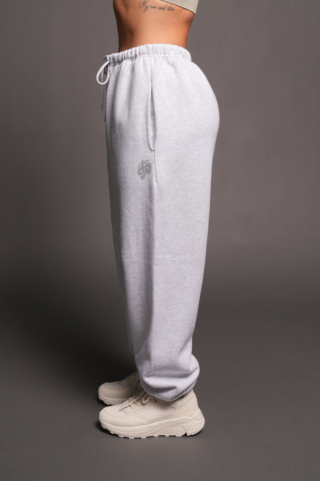 Dual Lightweight Lounger Sweat Pants In Super Light Athletic Gray