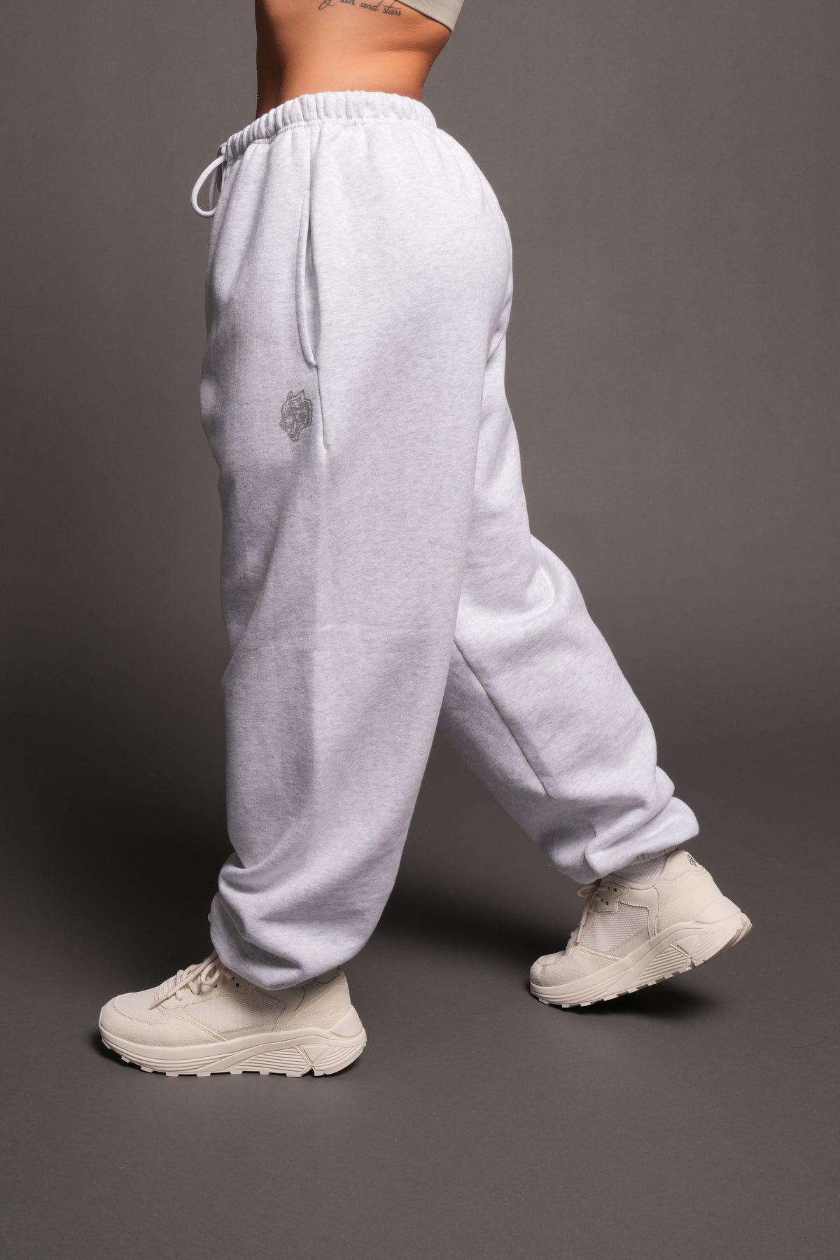 Dual Lightweight Lounger Sweat Pants In Super Light Athletic Gray