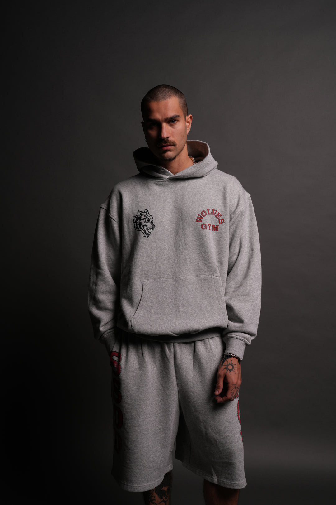 Wolves Gym V2 "Pierce" Hoodie in Light Athletic Gray