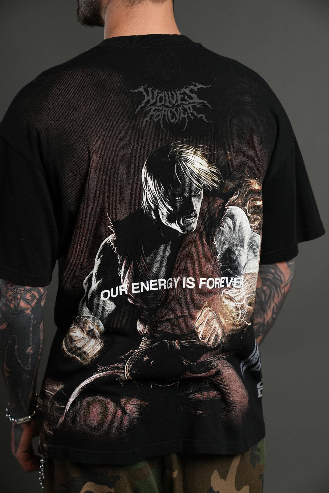 Darc Ken "Side By Side" Series Premium Oversized Tee in Black