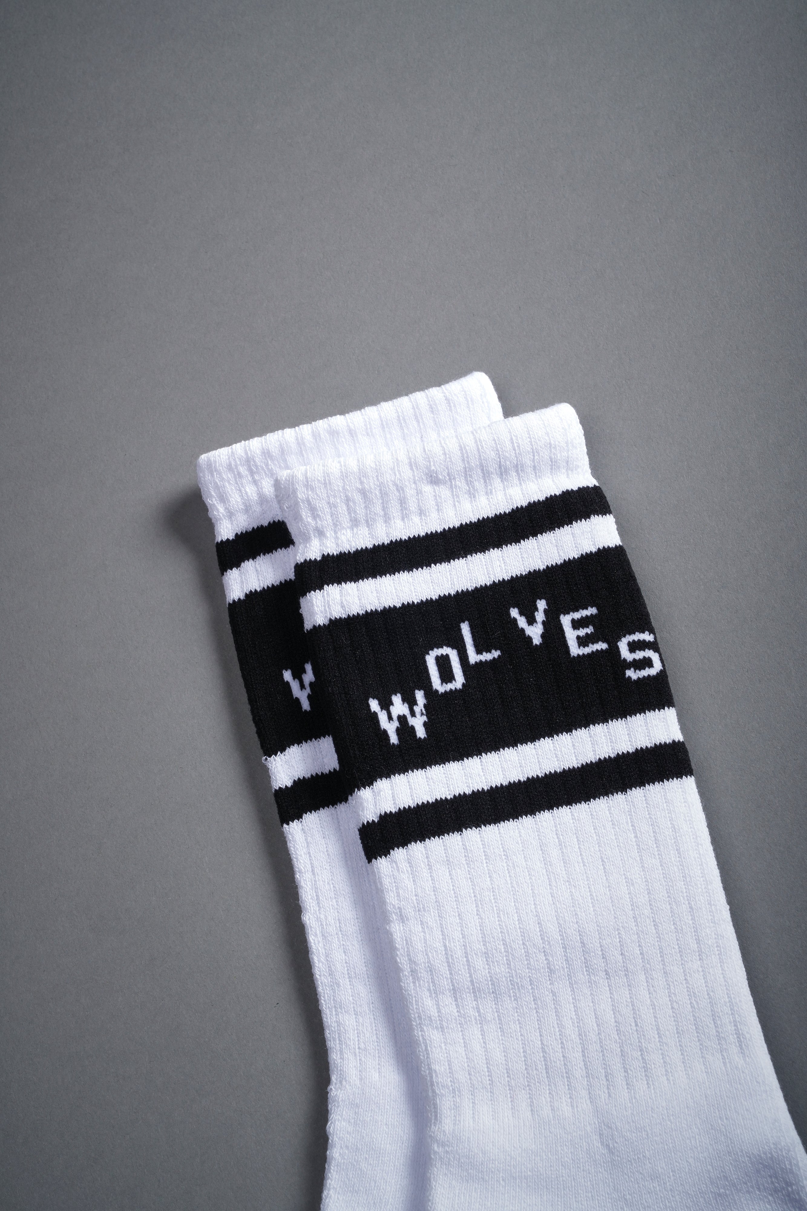 Pyramid Classic Socks in White/Black/Black