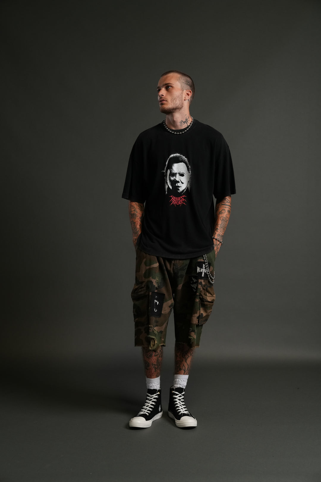 Watch Your Back "Premium" Oversized Tee in Black
