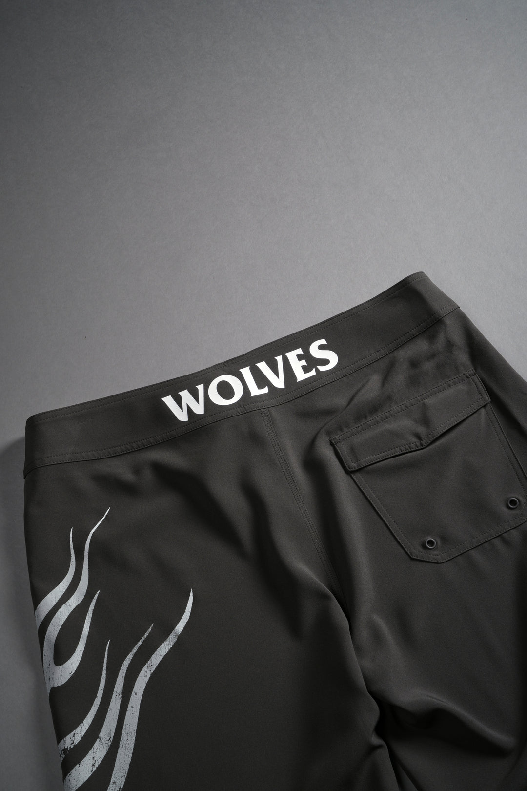 Wolves Flame No Weapon Stage Shorts in Wolf Gray/White