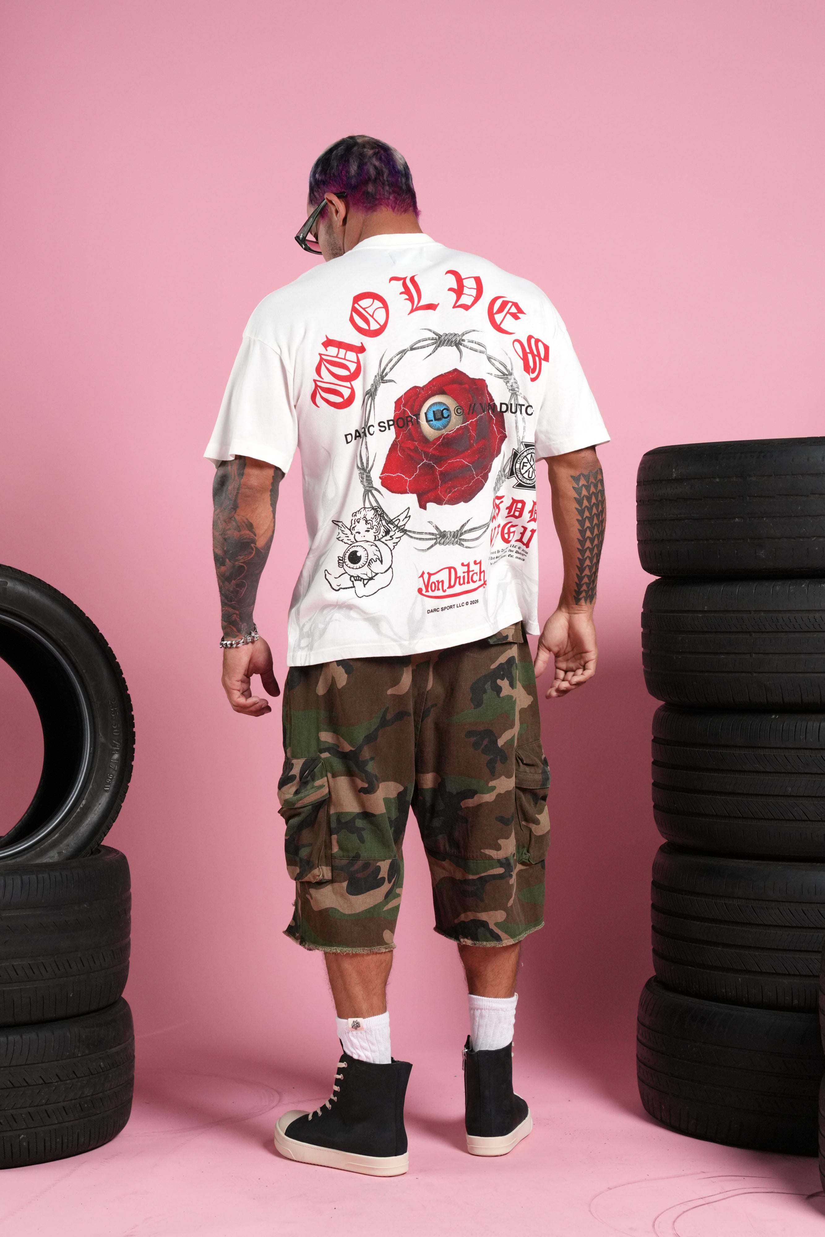 Eye of the Beholder Premium Oversized Tee in Cream