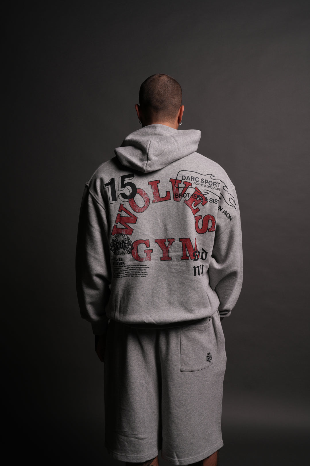 Wolves Gym V2 "Pierce" Hoodie in Light Athletic Gray