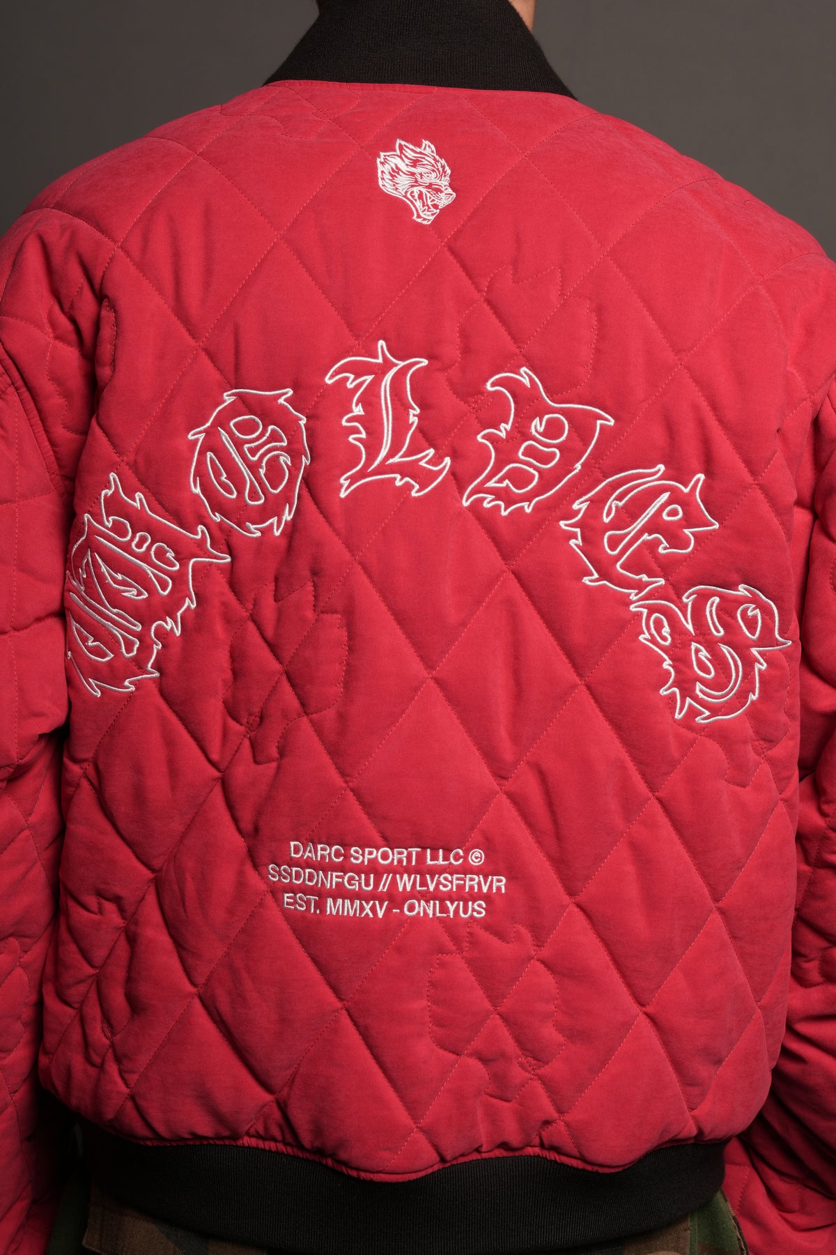 Jason Frvr Cloud Quilted Reversible Bomber Jacket In Black/Oxblood