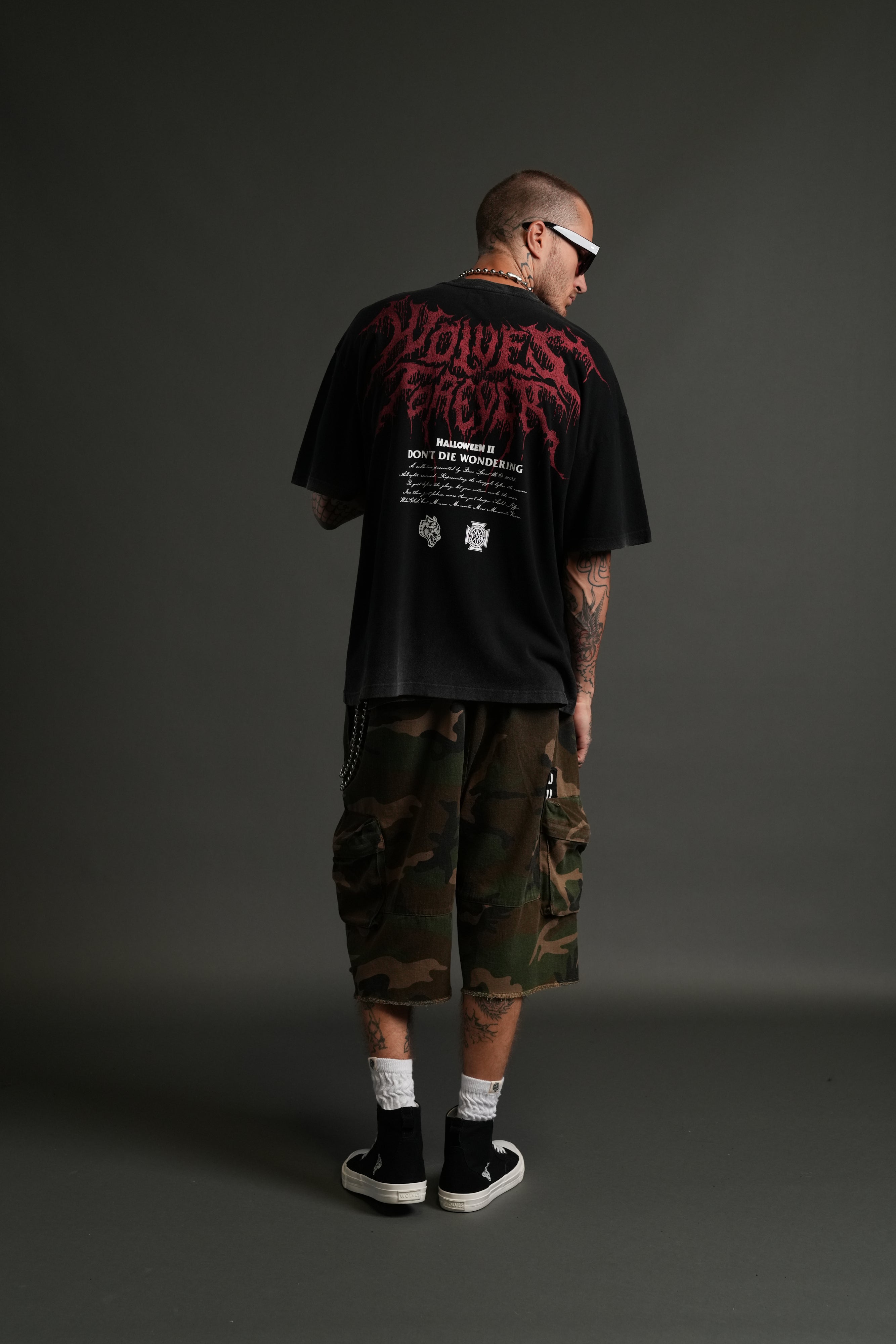 Watch Your Back "Premium" Oversized Tee in Black