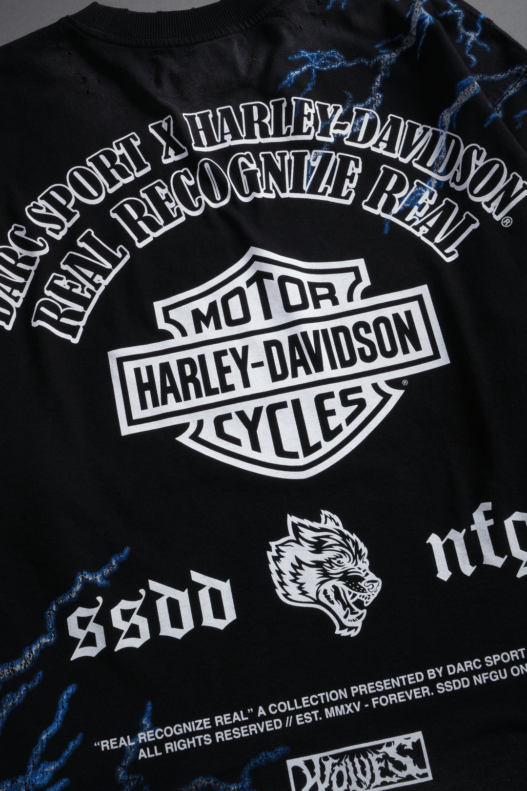 We Were Never the Same Distressed Grunge Tee in Black Drift Wash