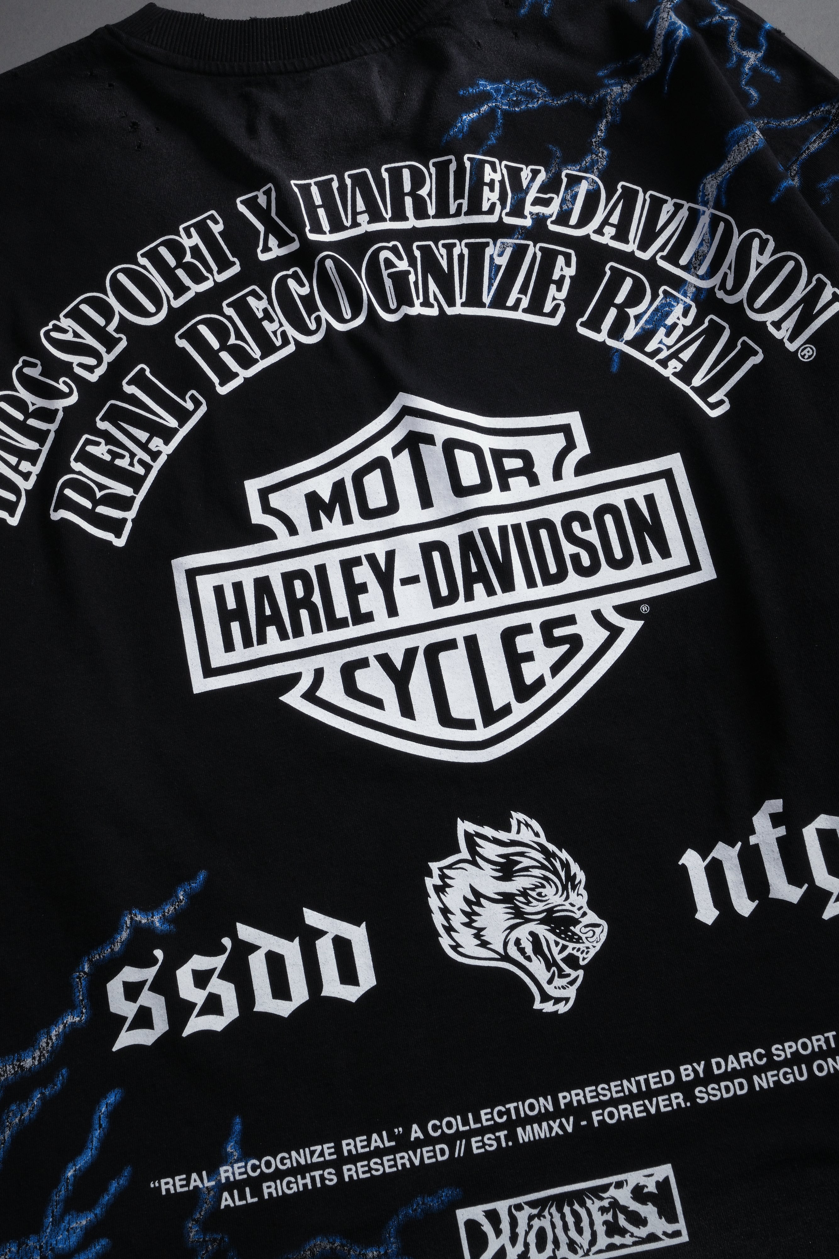 We Were Never the Same Distressed Grunge Tee in Black Drift Wash