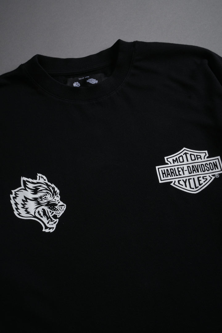 Harley-Davidson Wolves "Premium" Oversized Tee in Black