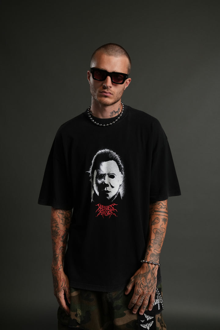 Watch Your Back "Premium" Oversized Tee in Black
