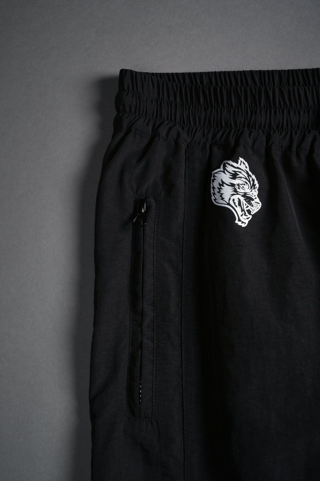 Midnight Wolves Remind Track Pants in Black/Black