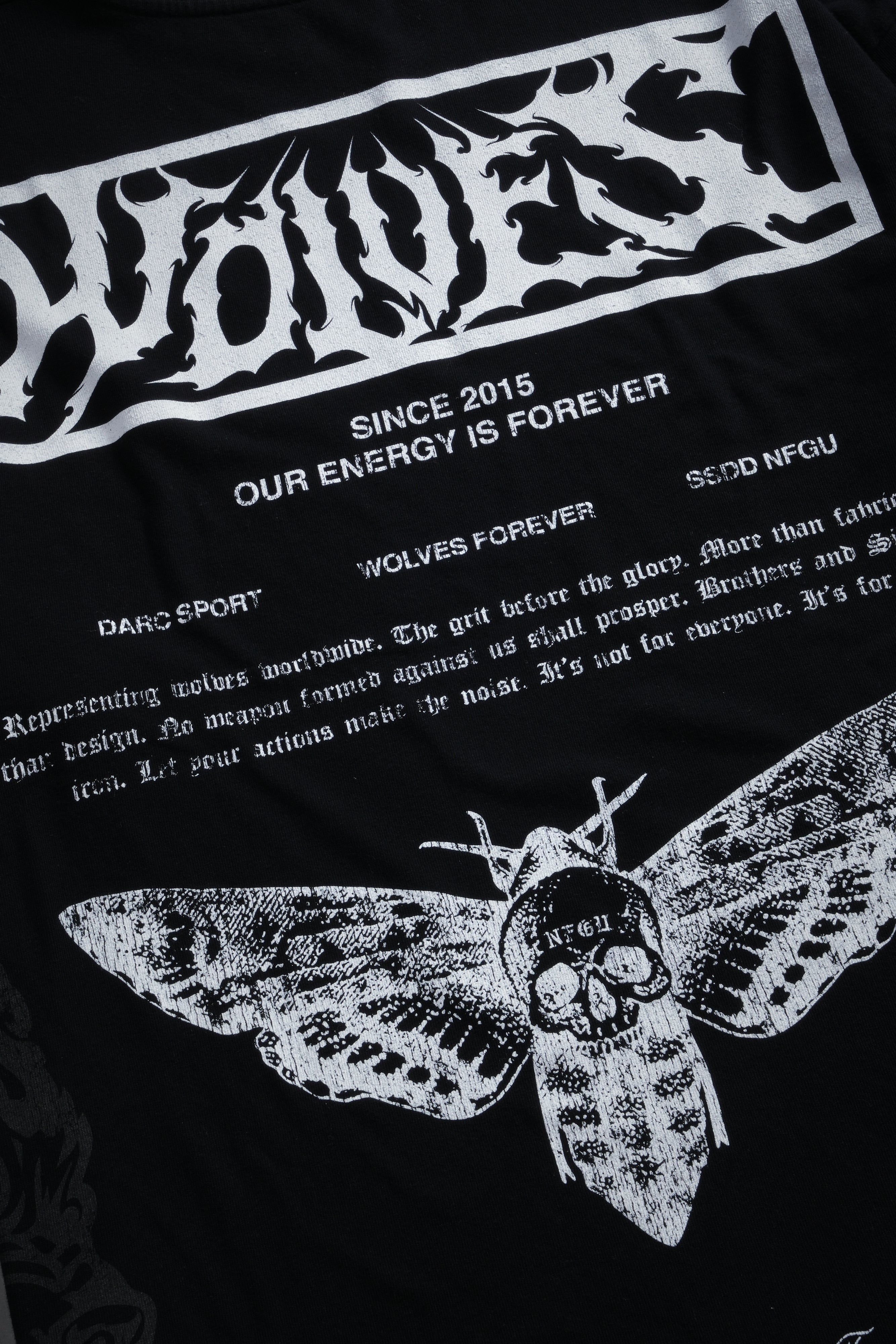 Death's-Head Premium Oversized Tee in Black
