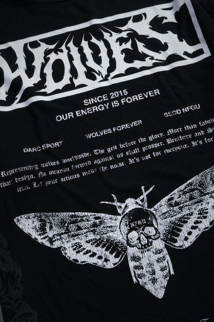 Death's-Head Premium Oversized Tee in Black
