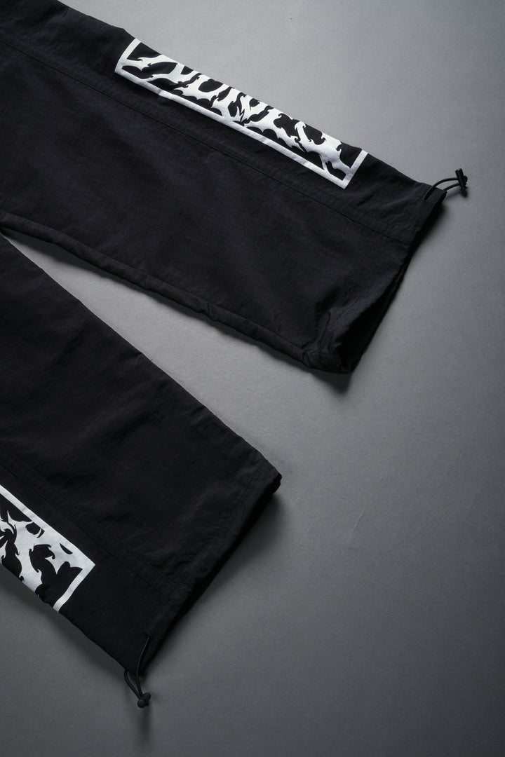 Midnight Wolves Remind Track Pants in Black/Black
