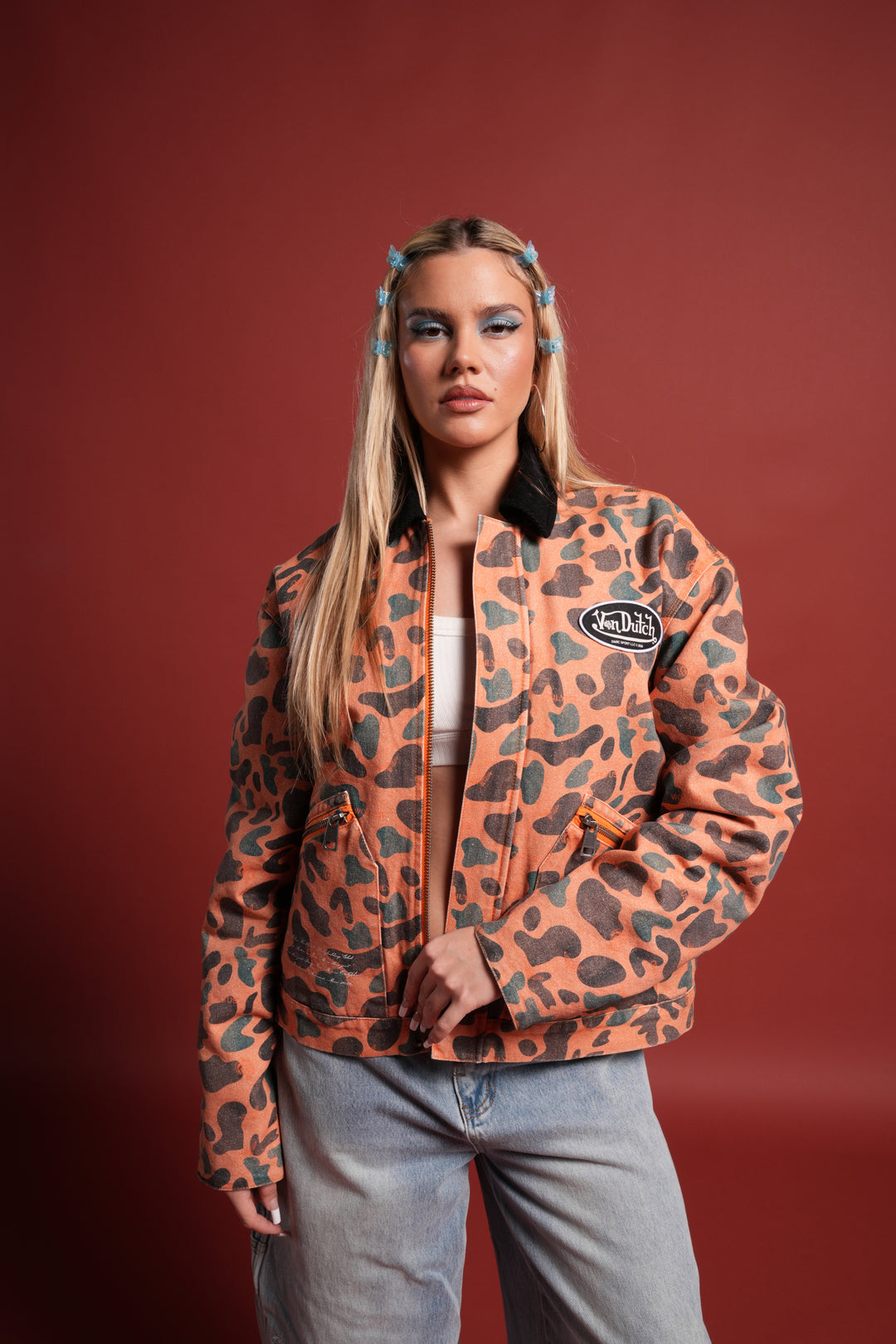 VD Chopper Earl Jacket in DSVD Orange Spot Camo