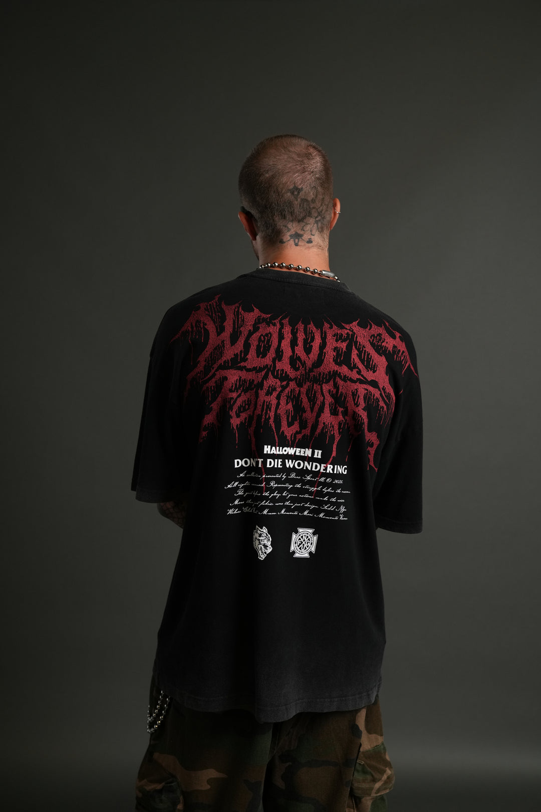 Watch Your Back "Premium" Oversized Tee in Black