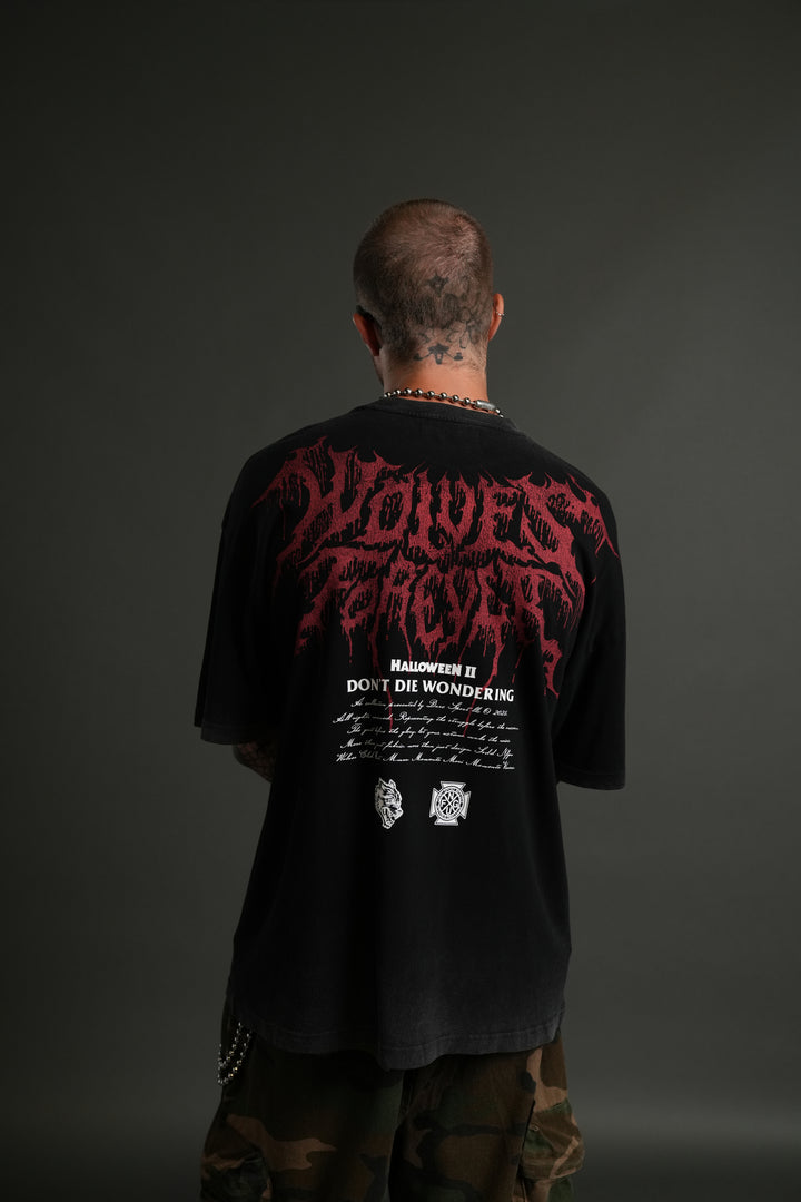 Watch Your Back "Premium" Oversized Tee in Black