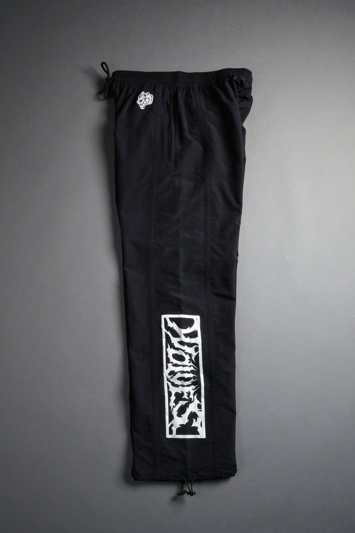 Midnight Wolves Remind Track Pants in Black/Black