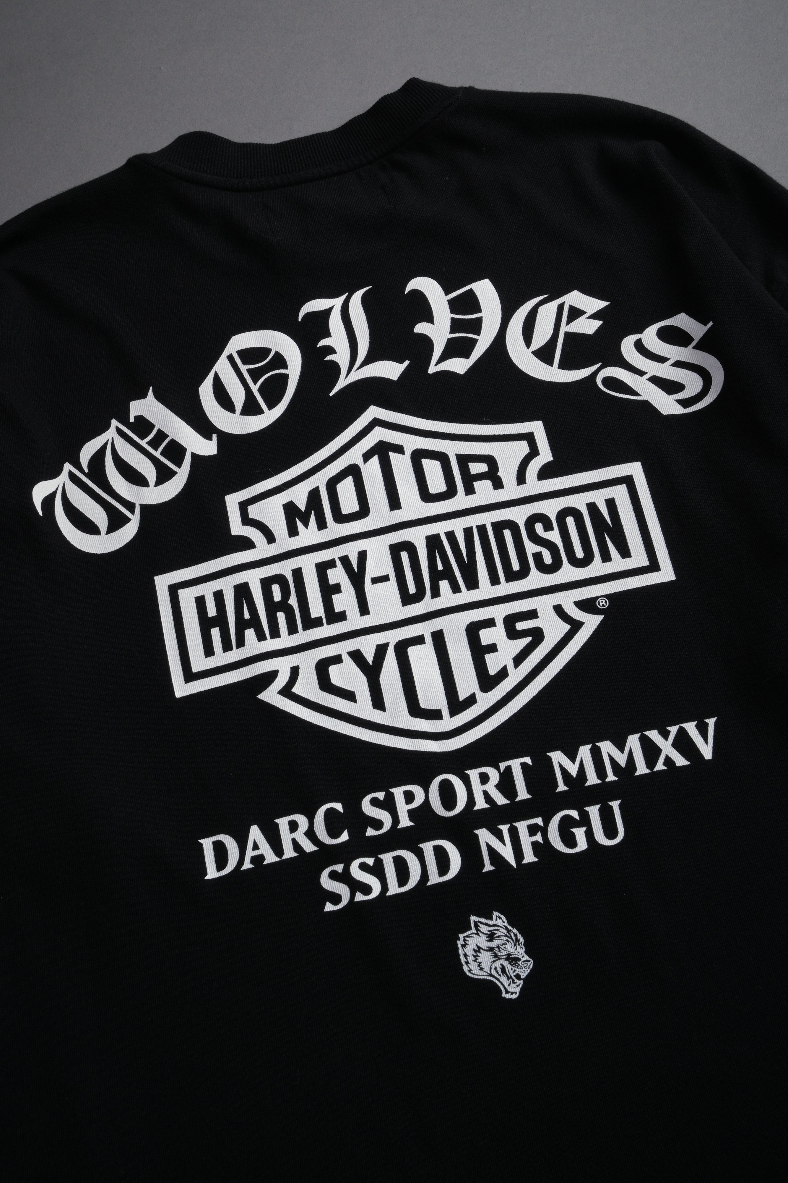 Harley-Davidson Wolves "Premium" Oversized Tee in Black