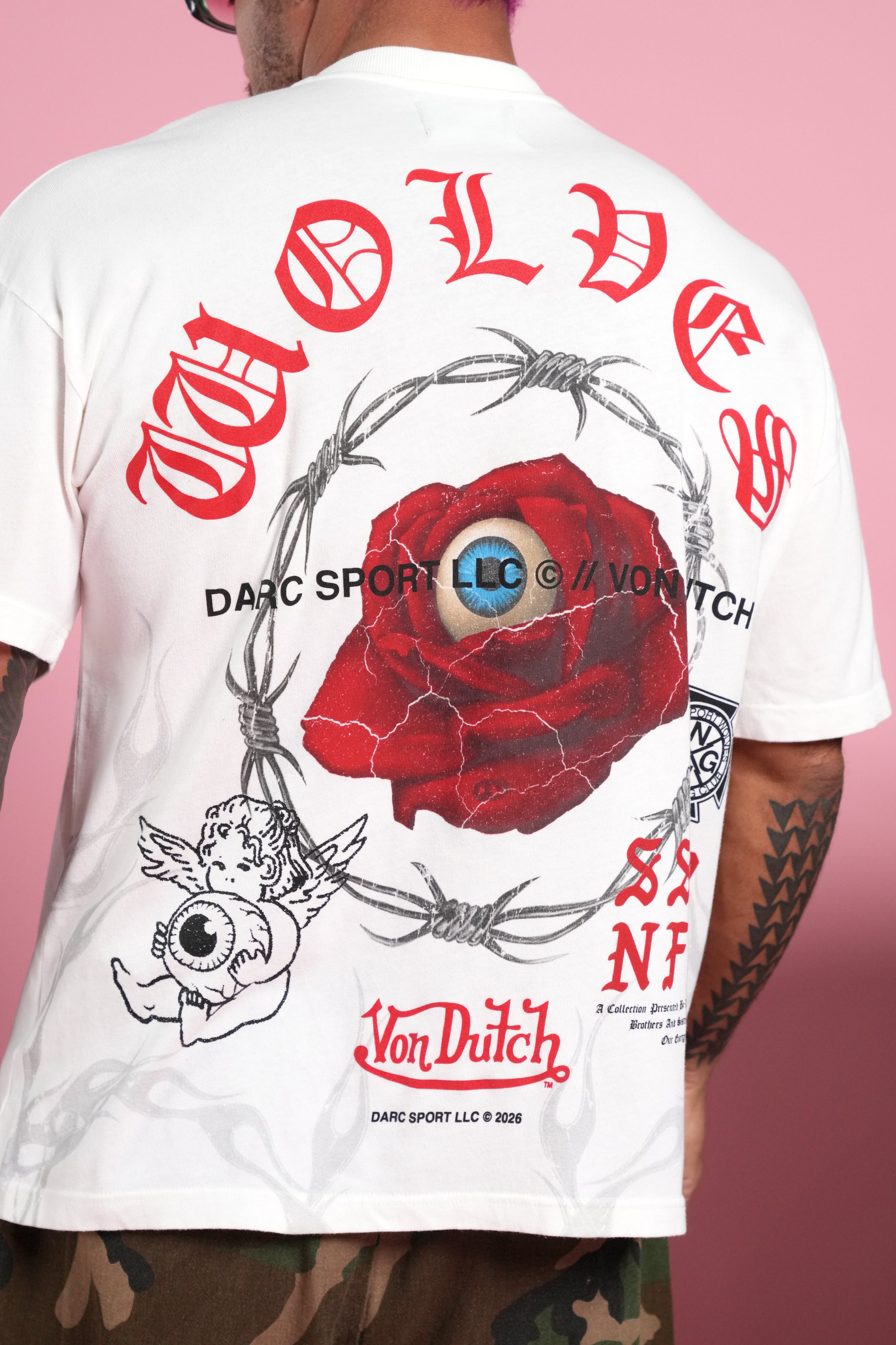 Eye of the Beholder Premium Oversized Tee in Cream