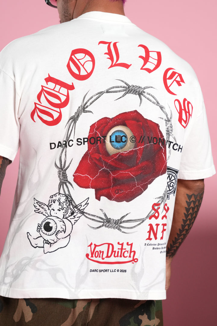 Eye of the Beholder Premium Oversized Tee in Cream