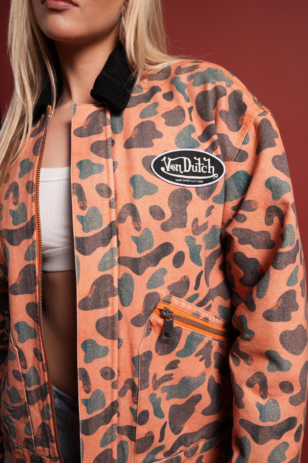 VD Chopper Earl Jacket in DSVD Orange Spot Camo
