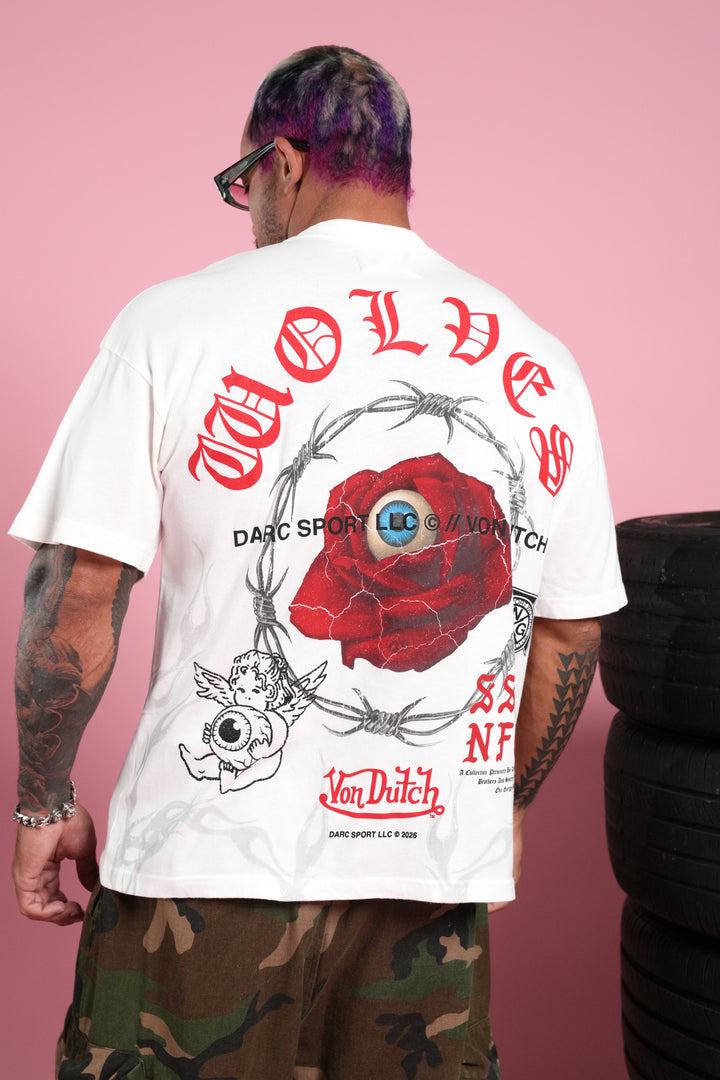 Eye of the Beholder Premium Oversized Tee in Cream