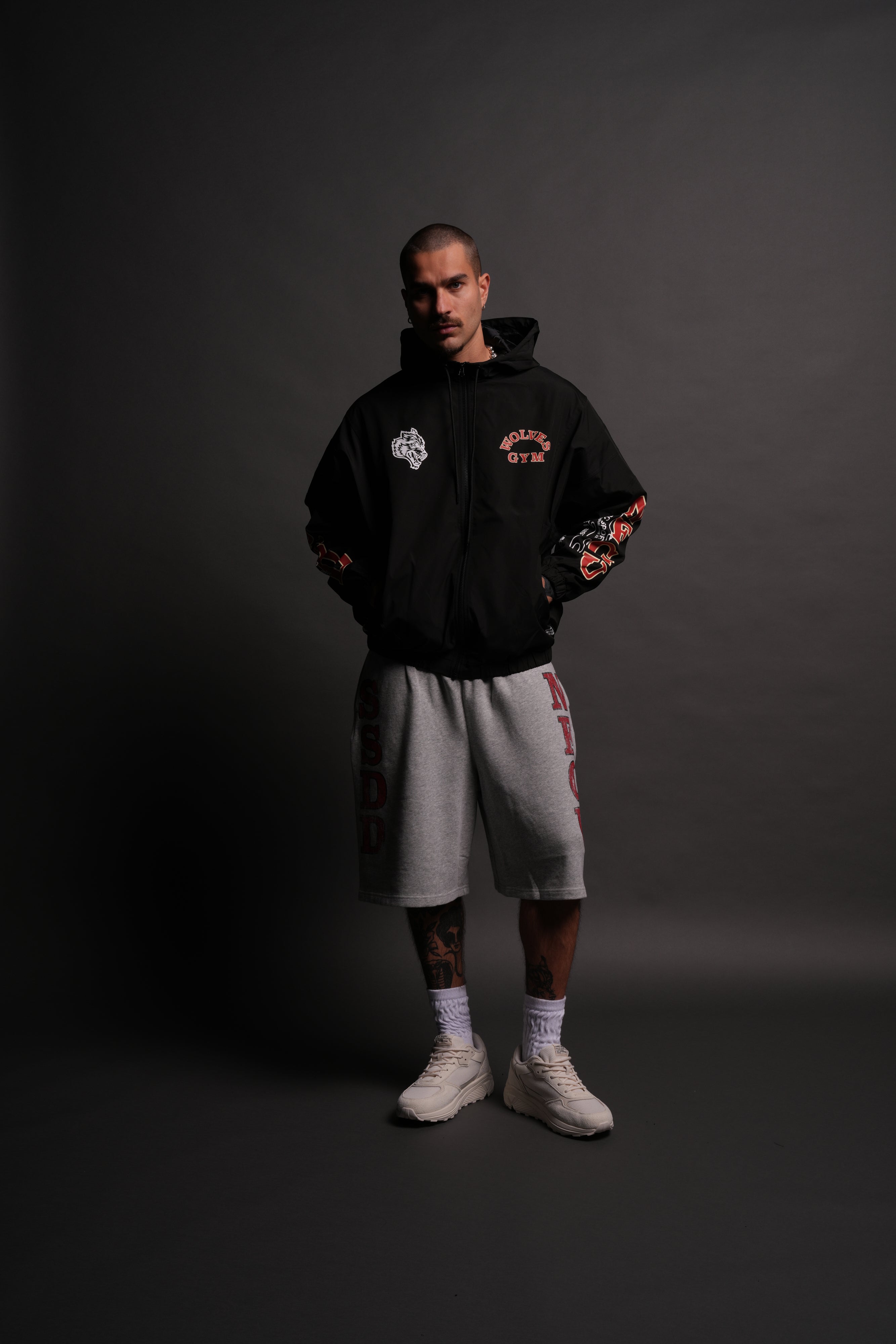 Wolves Gym V2 Brolic Unisex Track Jacket in Black