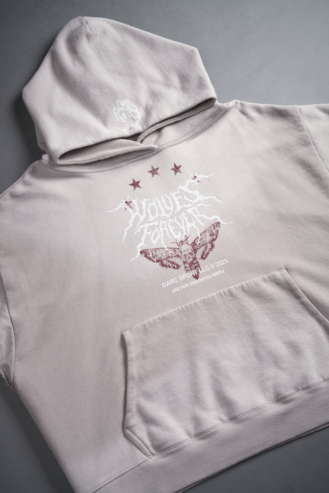 Iron Pack Grunge Gage Cap Sleeve Hoodie in Clay