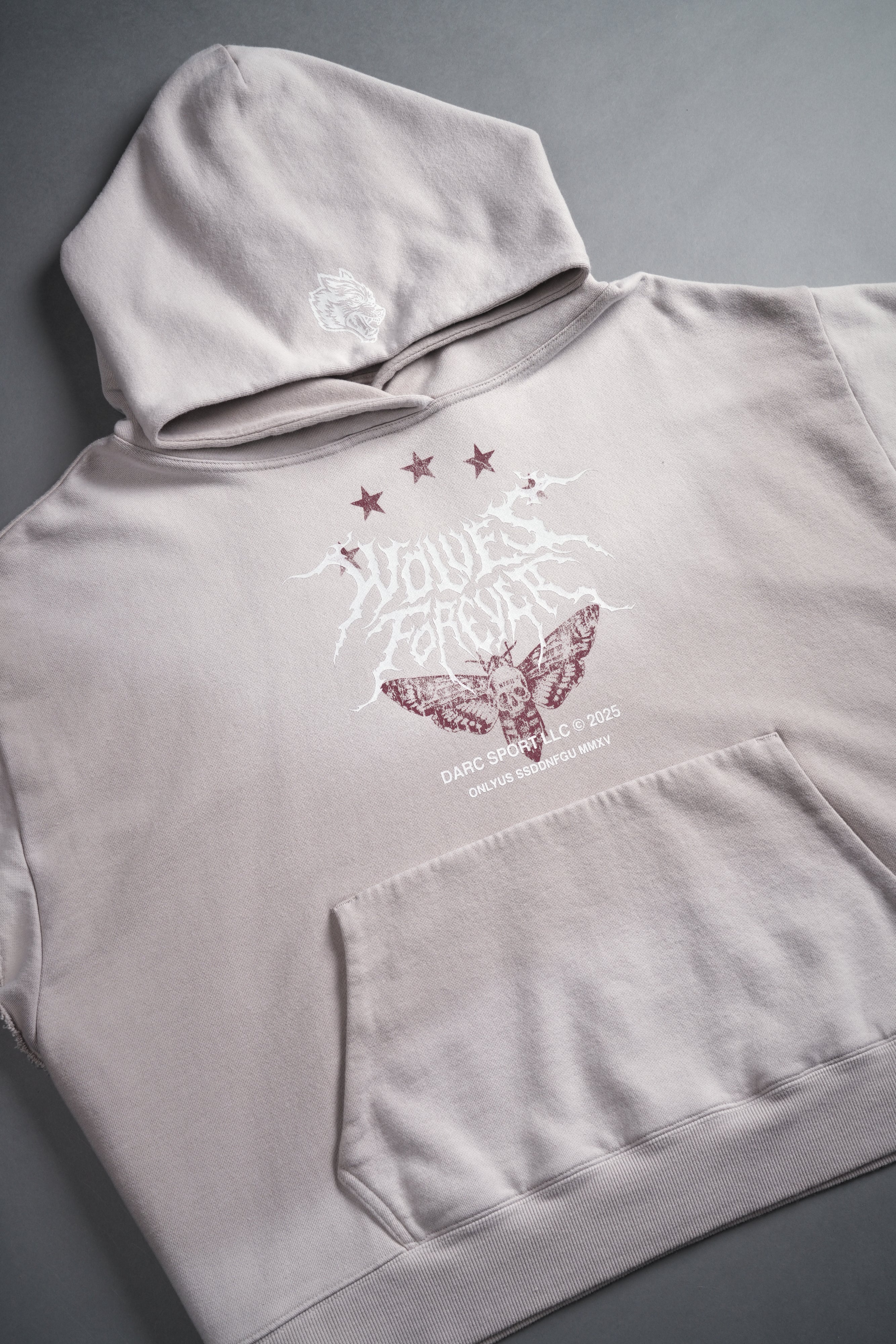 Iron Pack Grunge Gage Cap Sleeve Hoodie in Clay
