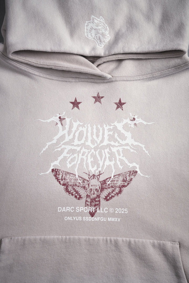 Iron Pack Grunge Gage Cap Sleeve Hoodie in Clay